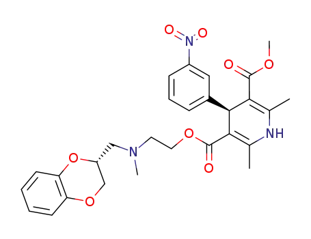 (S)-2,6-Dimethyl-4-(3-nitro-phenyl)-1,4-dihydro-pyridine-3,5-dicarboxylic acid 3-(2-{[(R)-1-(2,3-dihydro-benzo[1,4]dioxin-2-yl)methyl]-methyl-amino}-ethyl) ester 5-methyl ester