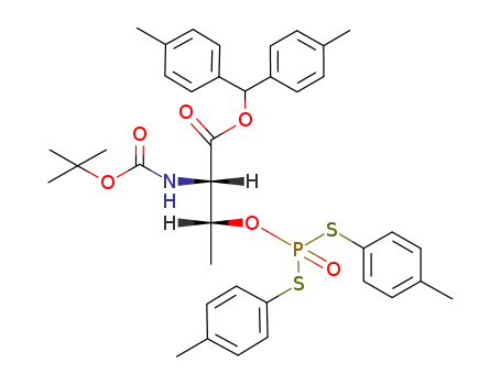 (2S,3R)-3-(Bis-p-tolylsulfanyl-phosphoryloxy)-2-tert-butoxycarbonylamino-butyric acid di-p-tolylmethyl ester