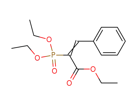 Molecular Structure of 13507-49-8 (α-(Diethoxyphosphinyl)benzeneacrylic acid ethyl ester)