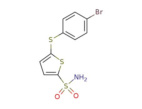 Molecular Structure of 63031-82-3 (2-Thiophenesulfonamide, 5-[(4-bromophenyl)thio]-)
