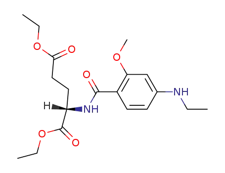 Molecular Structure of 112888-90-1 (L-Glutamic acid, N-[4-(ethylamino)-2-methoxybenzoyl]-, diethyl ester)