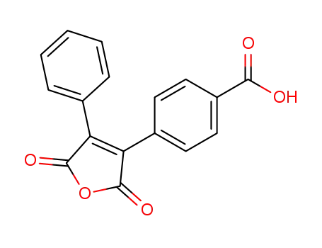 Molecular Structure of 104594-75-4 (2-(4-Carboxyphenyl)-3-phenylmaleic anhydride)