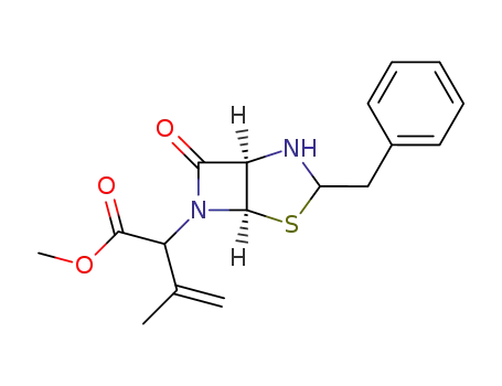 2-((1R,5R)-3-Benzyl-7-oxo-4-thia-2,6-diaza-bicyclo[3.2.0]hept-6-yl)-3-methyl-but-3-enoic acid methyl ester