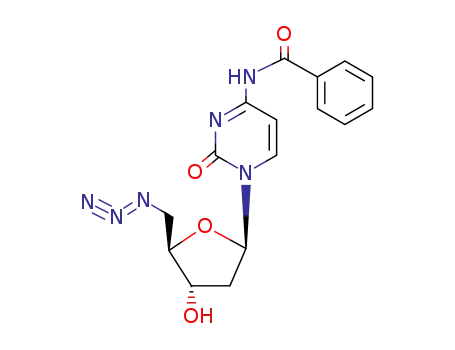 Molecular Structure of 74597-69-6 (Cytidine, 5'-azido-N-benzoyl-2',5'-dideoxy-)