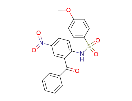 Molecular Structure of 121779-69-9 (Benzenesulfonamide, N-(2-benzoyl-4-nitrophenyl)-4-methoxy-)