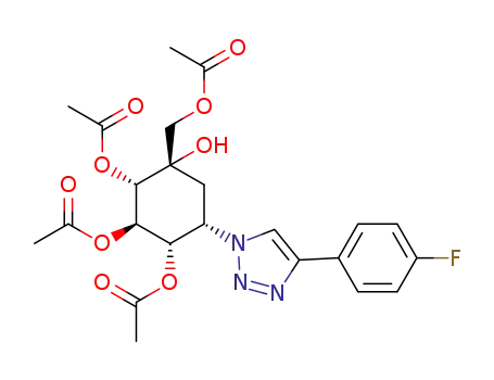 (1S,2R,3S,4S,6S)-4-(acetoxymethyl)-6-[4-(4-fluorophenyl)-1H-1,2,3-triazol-1-yl]-4-hydroxycyclohexane-1,2,3-triyl triacetate
