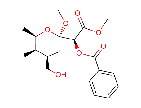 Benzoic acid (S)-((2R,4R,5R,6R)-4-hydroxymethyl-2-methoxy-5,6-dimethyl-tetrahydro-pyran-2-yl)-methoxycarbonyl-methyl ester