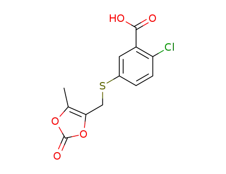 Benzoic acid, 2-chloro-5-[[(5-methyl-2-oxo-1,3-dioxol-4-yl)methyl]thio]-