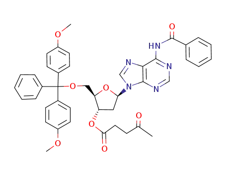 Adenosine,
N-benzoyl-5'-O-[bis(4-methoxyphenyl)phenylmethyl]-2'-deoxy-,
3'-(4-oxopentanoate)
