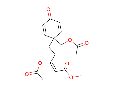 2-Pentenoic acid, 3-(acetyloxy)-5-[1-[(acetyloxy)methyl]-4-oxo-2,5-cyclohexadien-1-yl]-, methyl ester, (E)-