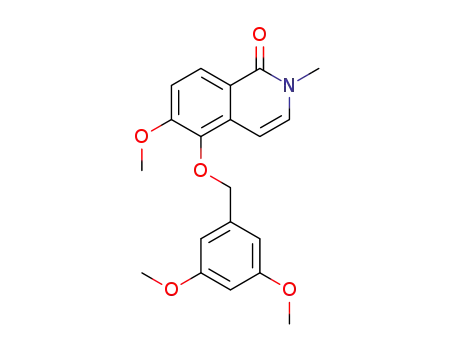 Molecular Structure of 1043429-21-5 (5-(3,5-dimethoxybenzyloxy)-6-methoxy-2-methylisoquinolin-1(2H)-one)