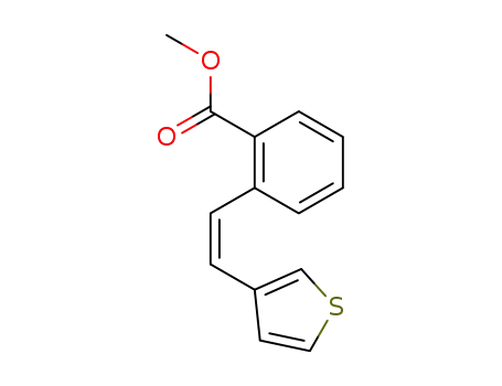 Molecular Structure of 86445-38-7 ((Z)-methyl-2-<2-(3-thienyl)vinyl>benzoate)