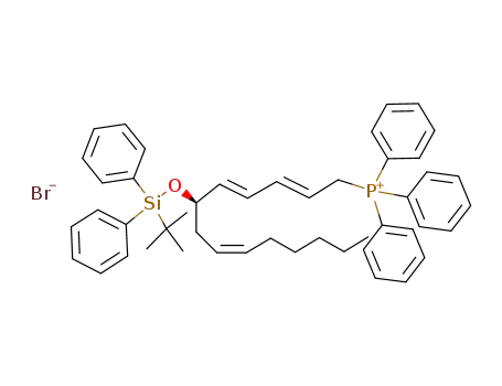 <6(R)-<(tert-butyldiphenylsilyl)oxy>-2(E),4(E),8(Z)-tetradecatrien-1-yl>triphenylphosphonium bromide