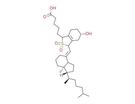 5-{(S)-3-[(1R,7aR)-1-((R)-1,5-Dimethyl-hexyl)-7a-methyl-octahydro-inden-(4E)-ylidenemethyl]-5-hydroxy-2,2-dioxo-2,3,4,5,6,7-hexahydro-1H-2λ<sup>6</sup>-benzo[c]thiophen-1-yl}-pentanoic acid
