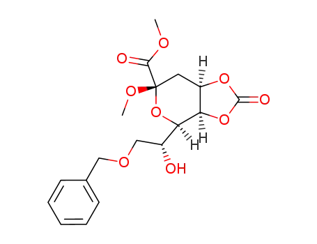 methyl (methyl 8-O-benzyl-4,5-O-carbonyl-3-deoxy-β-D-manno-2-octulopyranosid)onate