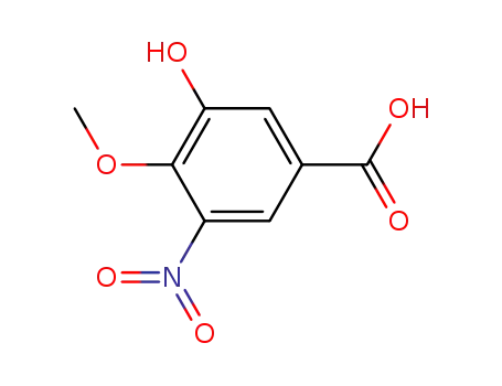 Molecular Structure of 80547-65-5 (Benzoic acid, 3-hydroxy-4-methoxy-5-nitro-)