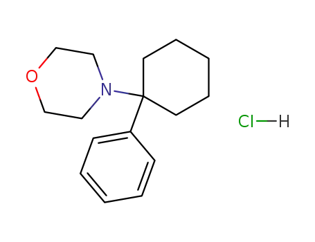 Molecular Structure of 1934-49-2 (4-(1-phenylcyclohexyl)morpholine hydrochloride (1:1))