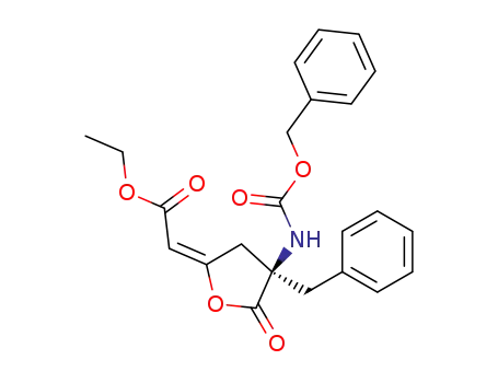 (4'R,E)-(-)-ethyl (4'-benzyl-4'-benzyloxycarbonylamino-5'-oxotetrahydrofuran-2'-ylidene)acetate