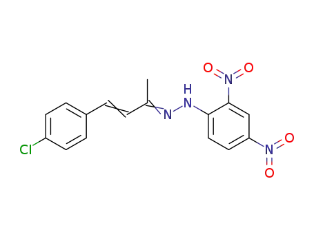 Molecular Structure of 113685-69-1 (3-Buten-2-one, 4-(4-chlorophenyl)-, (2,4-dinitrophenyl)hydrazone)