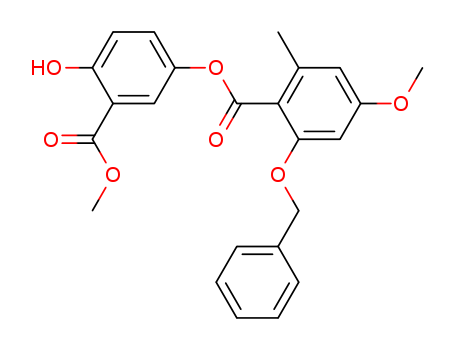 Benzoic acid, 4-methoxy-2-methyl-6-(phenylmethoxy)-, 4-hydroxy-3-(methoxycarbonyl)phenyl ester
