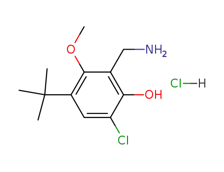 Phenol, 2-(aminomethyl)-6-chloro-4-(1,1-dimethylethyl)-3-methoxy-,
hydrochloride
