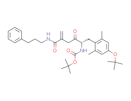 Carbamic acid,
[1-[[4-(1,1-dimethylethoxy)-2,6-dimethylphenyl]methyl]-2-oxo-4-[[(3-phen
ylpropyl)amino]carbonyl]-4-pentenyl]-, 1,1-dimethylethyl ester, (S)-
