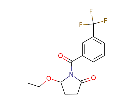 Molecular Structure of 119984-34-8 (1-(3-trifluoromethyl)-benzoyl-5-ethoxy-pyrrolidin-2-one)