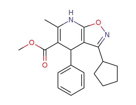 methyl 3-cyclopentyl-4,7-dihydro-6-methyl-4-phenylisoxazolo<5,4-b>pyridine-5-carboxylate