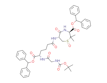 (1R,3S,6R)-6-[(S)-5-Benzhydryloxycarbonyl-5-(2-tert-butoxycarbonylamino-acetylamino)-pentanoylamino]-2,2-dimethyl-1,5-dioxo-1λ<sup>4</sup>-[1,4]thiazepane-3-carboxylic acid benzhydryl ester