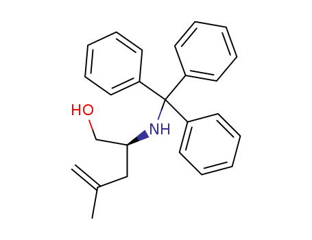 Molecular Structure of 157756-16-6 ((S)-4-methyl-2-tritylamino-4-penten-1-ol)