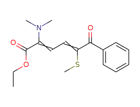 ethyl 6-phenyl-6-oxo-5-methylthio-2-dimethylamino-2,4-hexadienoate