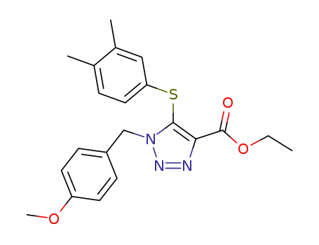 5-(3,4-Dimethyl-phenylsulfanyl)-1-(4-methoxy-benzyl)-1H-[1,2,3]triazole-4-carboxylic acid ethyl ester