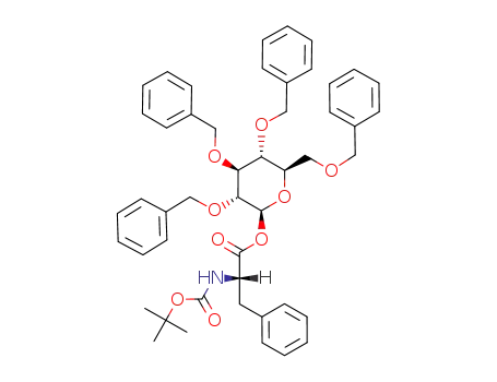2,3,4,6-tetra-O-benzyl-1-O-<N-(tert-butoxycarbonyl)-L-phenylalanyl>-β-D-glucopyranose