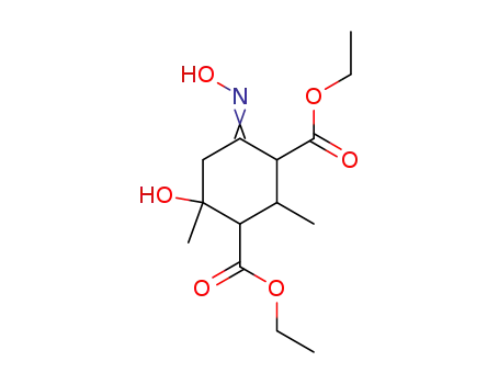 4-Hydroxy-6-[(Z)-hydroxyimino]-2,4-dimethyl-cyclohexane-1,3-dicarboxylic acid diethyl ester