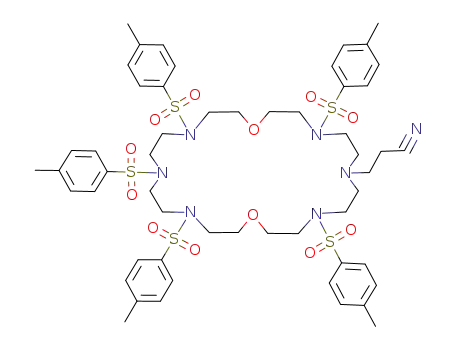 3-[4,10,16,19,22-Pentakis-(toluene-4-sulfonyl)-1,13-dioxa-4,7,10,16,19,22-hexaaza-cyclotetracos-7-yl]-propionitrile