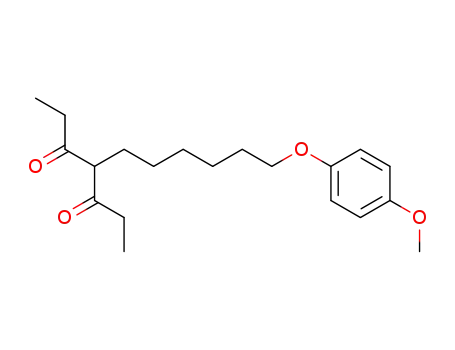 Molecular Structure of 56219-53-5 (3,5-Heptanedione, 4-[6-(4-methoxyphenoxy)hexyl]-)