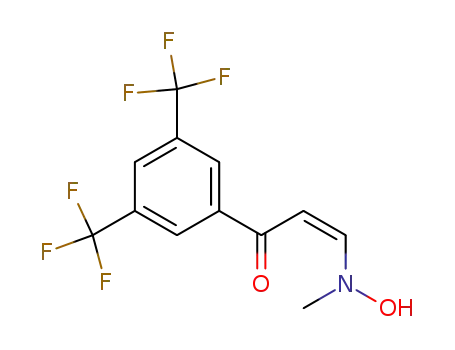 Molecular Structure of 143621-28-7 (2-Propen-1-one,
1-[3,5-bis(trifluoromethyl)phenyl]-3-(hydroxymethylamino)-, (Z)-)