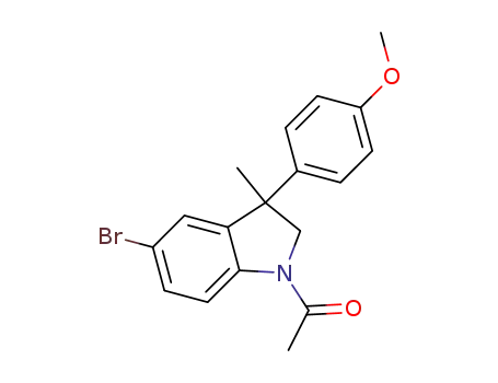 Molecular Structure of 1640122-66-2 (N-acetyl-3-(4-methoxyphenyl)-3-methyl-5-bromoindoline)
