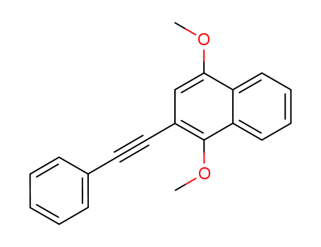 Molecular Structure of 78889-33-5 (2-phenylethynyl-1,4-dimethoxynaphthalene)
