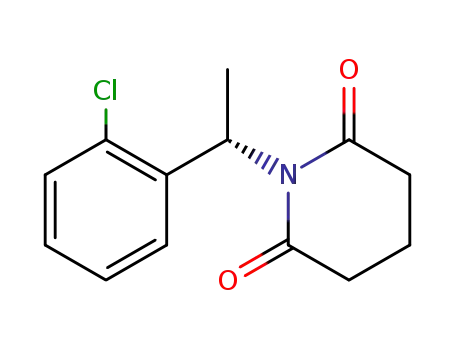 Molecular Structure of 126017-77-4 (1-[(S)-1-(2-Chloro-phenyl)-ethyl]-piperidine-2,6-dione)