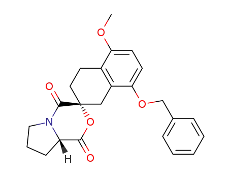 (-)-(3'S-cis)-8-benzyloxy-5-methoxy-3,4,6',7',8',8'a-hexahydrospiro<naphthalene-2(1H),3'(4'H)-<1H>pyrrolo<2,1-c><1,4>oxazine>-1',4'-dione