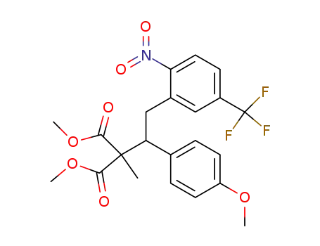 Propanedioic acid,
[1-(4-methoxyphenyl)-2-[2-nitro-5-(trifluoromethyl)phenyl]ethyl]methyl-,
dimethyl ester