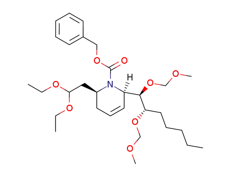 (2S,6R)-6-((1R,2S)-1,2-Bis-methoxymethoxy-heptyl)-2-(2,2-diethoxy-ethyl)-3,6-dihydro-2H-pyridine-1-carboxylic acid benzyl ester