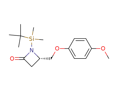 (S) 1-(tert-butyldimethysilyl)-4-<(4-methoxyphenoxy)methyl>-2-azetidinone