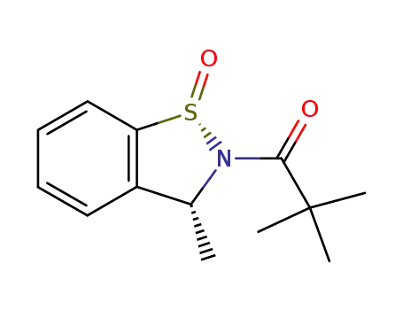 Molecular Structure of 139343-81-0 ((S<sub>(S)</sub>R)-(+)-3-methyl-2-pivaloyl-2,3-dihydroisothiazole 1-oxide)