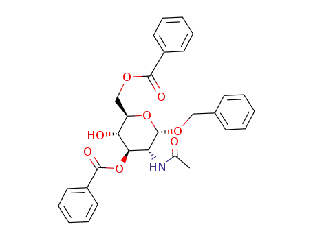 Molecular Structure of 82827-77-8 (BENZYL 2-ACETAMIDO-3,6-DI-O-BENZOYL-2-DEOXY-ALPHA-D-GLUCOPYRANOSIDE)