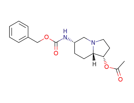 (1S,6S,8aS)-6-(benzyloxycarbonylamino)octahydroindolizin-1-yl acetate
