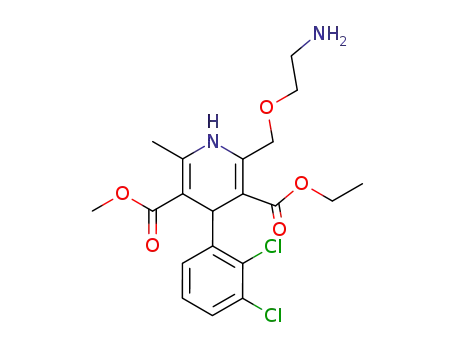 3,5-Pyridinedicarboxylic acid,
2-[(2-aminoethoxy)methyl]-4-(2,3-dichlorophenyl)-1,4-dihydro-6-methyl-,
3-ethyl 5-methyl ester