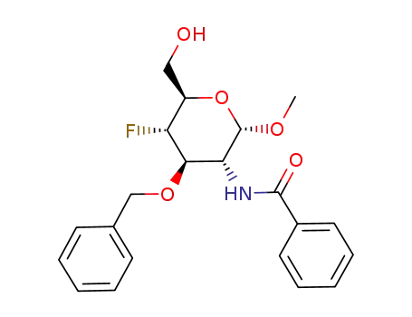 methyl 2-benzamido-3-O-benzyl-2,4-dideoxy-4-fluoro-α-D-glucopyranoside