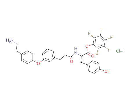 (S)-2-(3-{3-[4-(2-Amino-ethyl)-phenoxy]-phenyl}-propionylamino)-3-(4-hydroxy-phenyl)-propionic acid pentafluorophenyl ester; hydrochloride